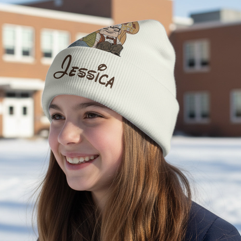 Personalized Couple Beanie Hat Custom Names Gift for Anniversary Beanie Hat GradoCreations