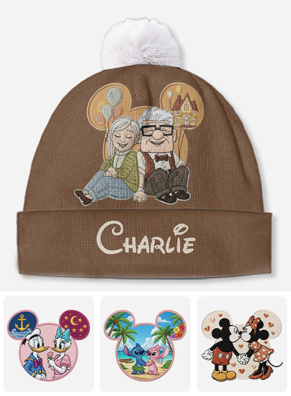 Personalized Couple Beanie Hat Custom Names Gift for Anniversary Beanie Hat GradoCreations