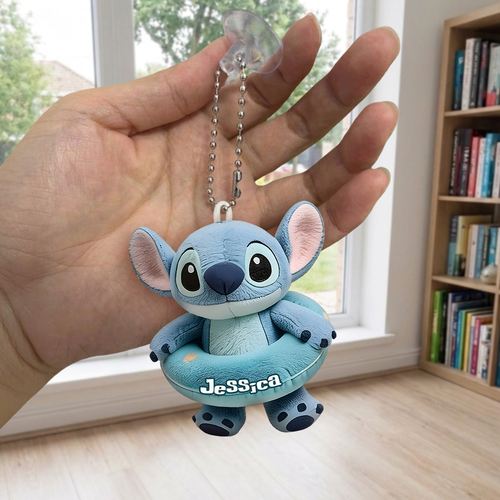 Personalized Ohana Quilt Duffle Bag & Plush Charm for Summer | Custom Name Gift Quilt Duffle Bag & Plush Charm GradoCreations