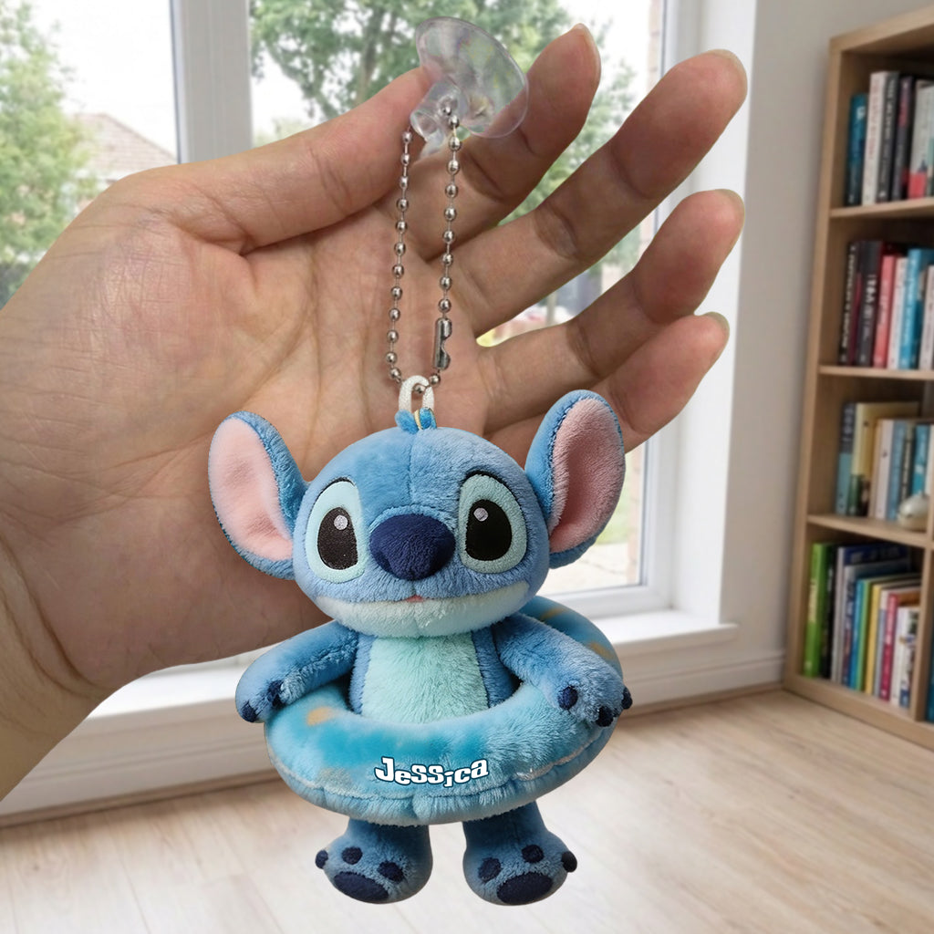 Personalized Ohana Tumbler with Plush Charm for Summer | Custom Name Gift Tumbler With Plush Charm GradoCreations