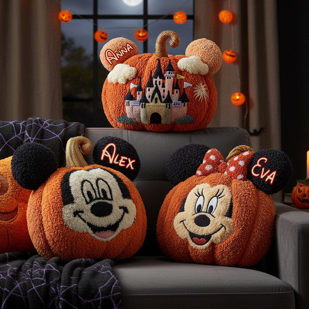 Personalized Pumpkin Shaped Pillow Custom Name Halloween Gift Shaped Pillow GradoCreations
