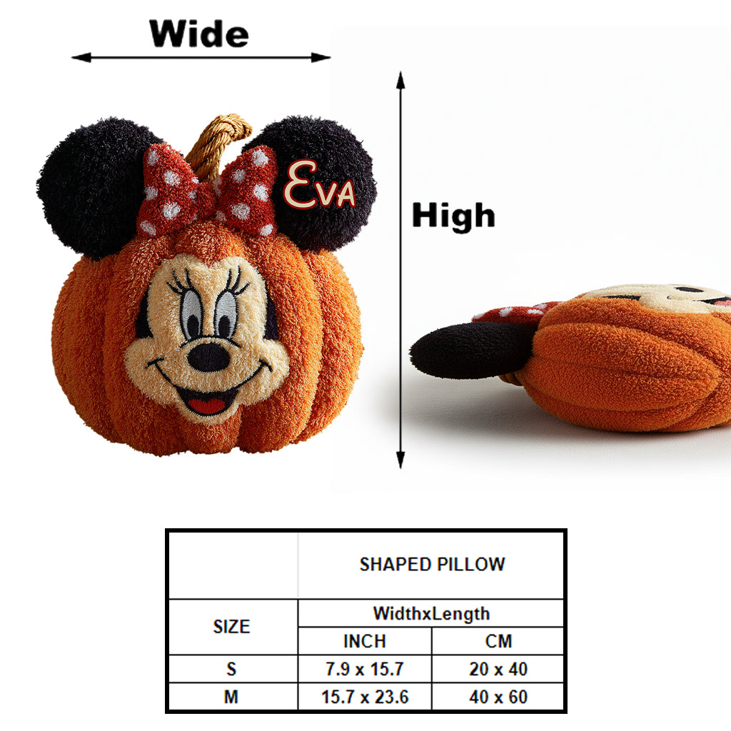 Personalized Pumpkin Shaped Pillow Custom Name Halloween Gift Shaped Pillow GradoCreations