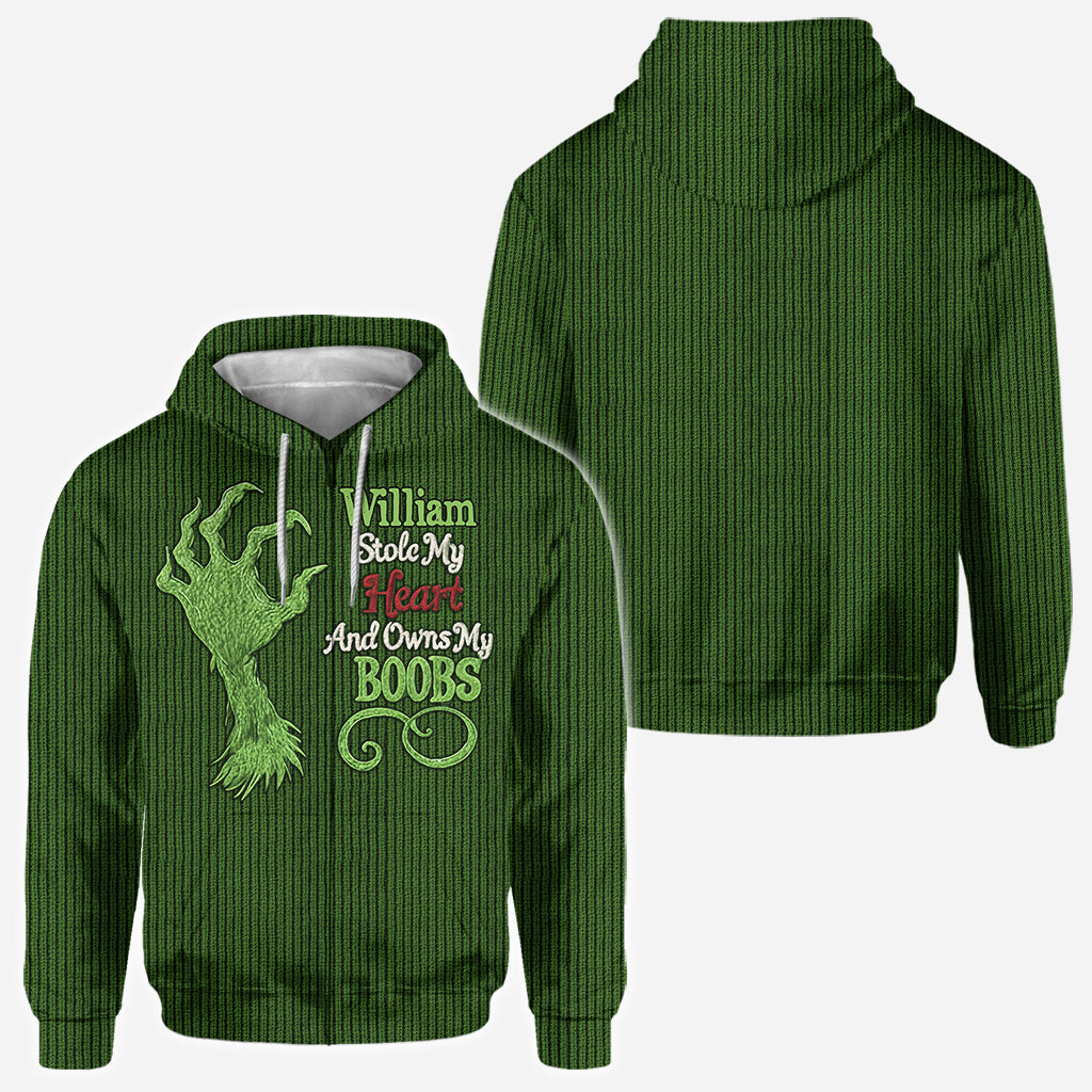 Personalized Christmas All Over Shirt with Fun Design for Her All Over Shirt GradoCreations