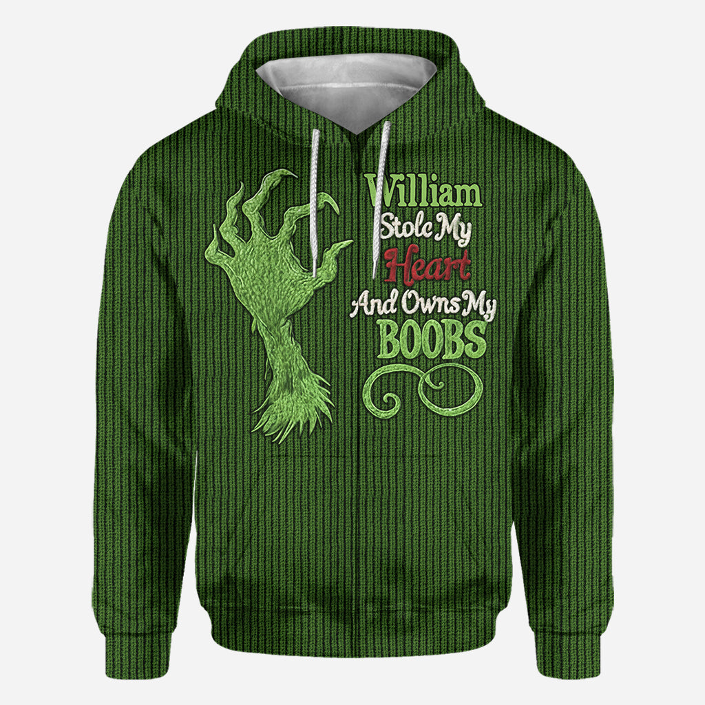 Personalized Christmas All Over Shirt with Fun Design for Her All Over Shirt GradoCreations