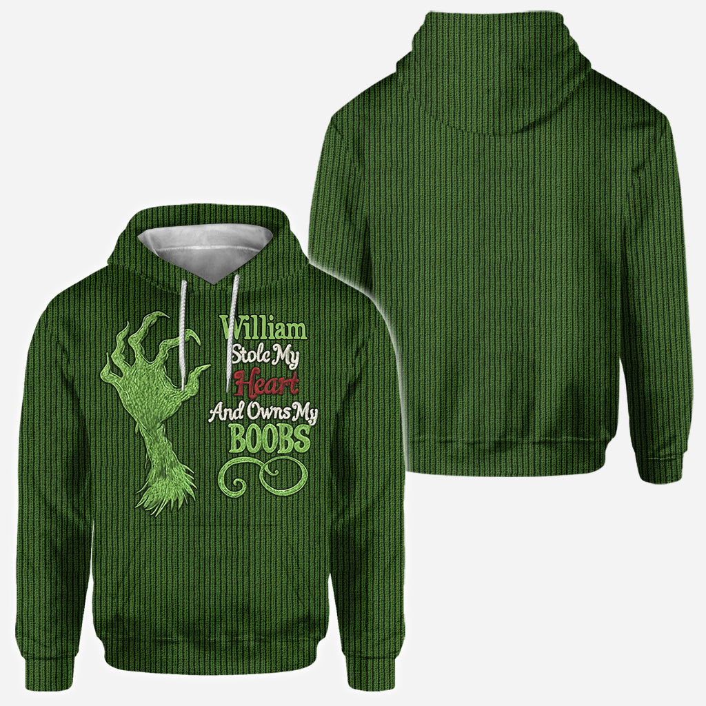 Personalized Christmas All Over Shirt with Fun Design for Her All Over Shirt GradoCreations