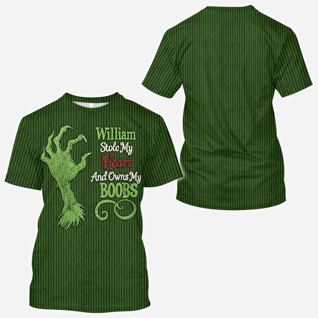 Personalized Christmas All Over Shirt with Fun Design for Her All Over Shirt GradoCreations