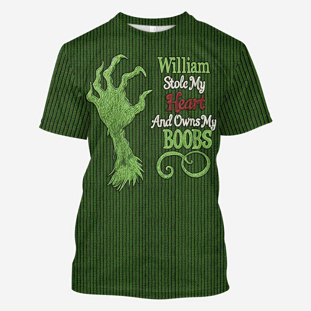 Personalized Christmas All Over Shirt with Fun Design for Her All Over Shirt GradoCreations