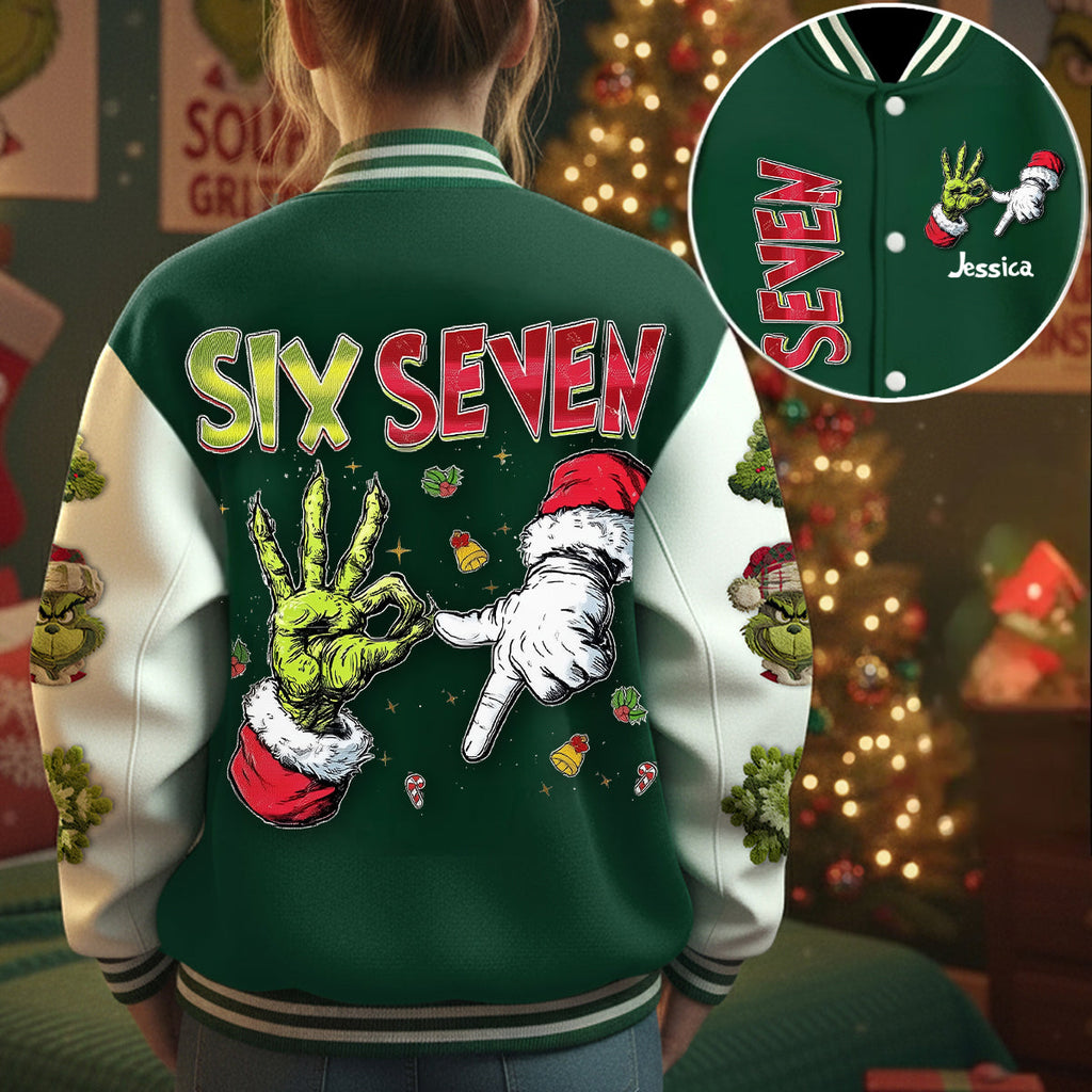 Personalized Christmas Varsity Jacket Custom Name Gift Varsity Jacket GradoCreations