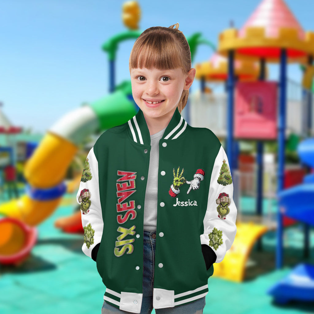 Personalized Christmas Varsity Jacket Custom Name Gift Varsity Jacket GradoCreations
