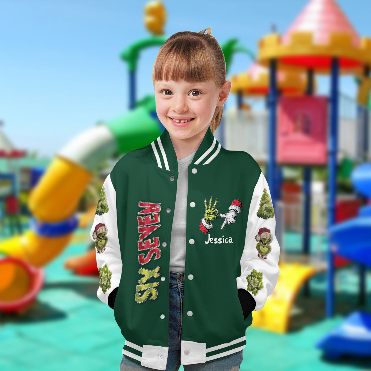 Personalized Christmas Varsity Jacket Custom Name Gift Varsity Jacket GradoCreations