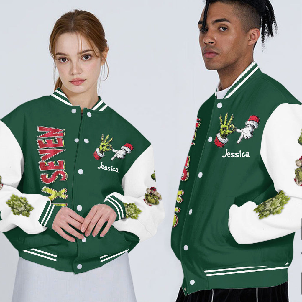 Personalized Christmas Varsity Jacket Custom Name Gift Varsity Jacket GradoCreations