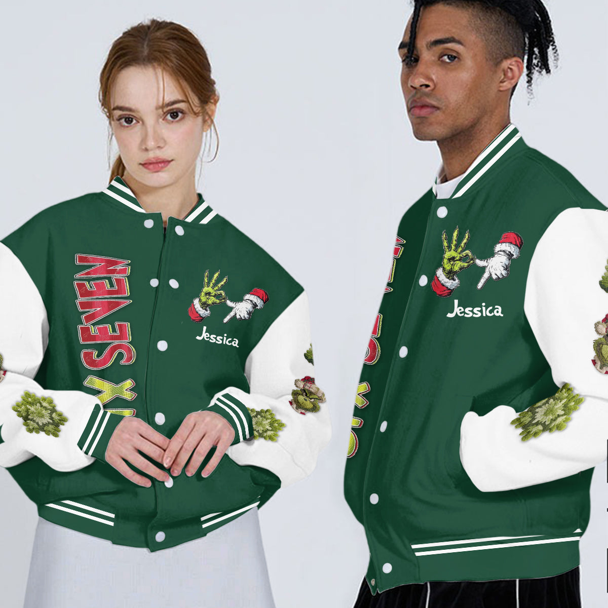 Personalized Christmas Varsity Jacket Custom Name Gift Varsity Jacket GradoCreations