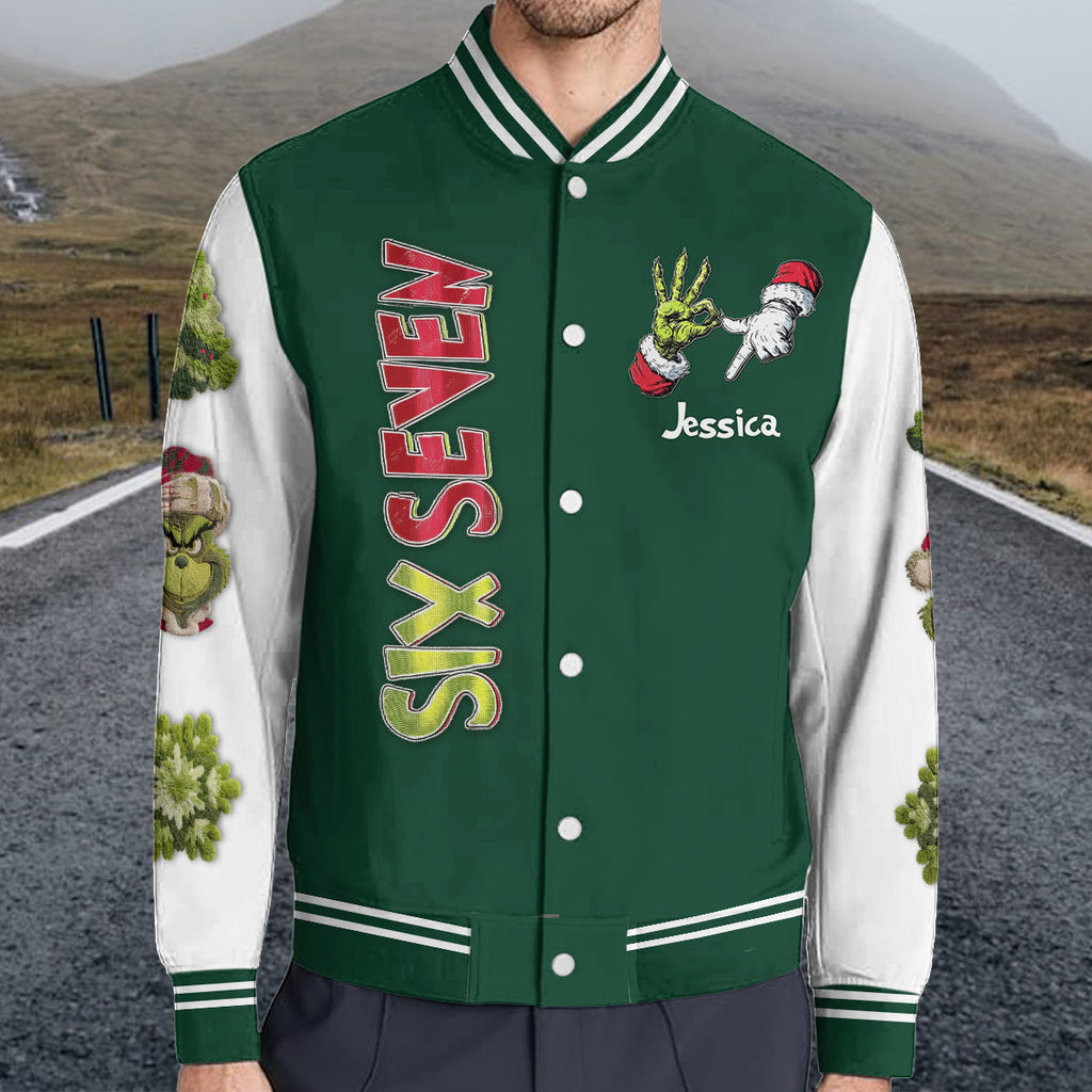 Personalized Christmas Varsity Jacket Custom Name Gift Varsity Jacket GradoCreations