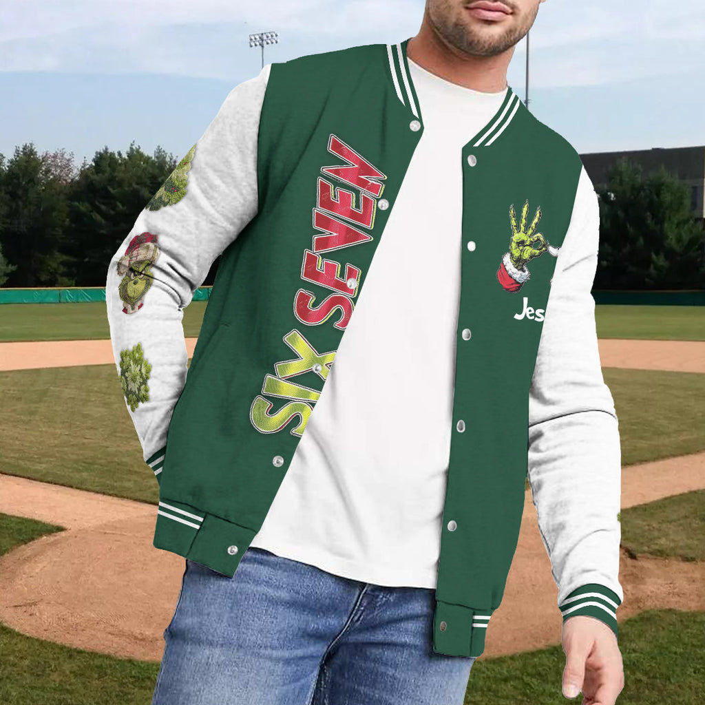 Personalized Christmas Varsity Jacket Custom Name Gift Varsity Jacket GradoCreations