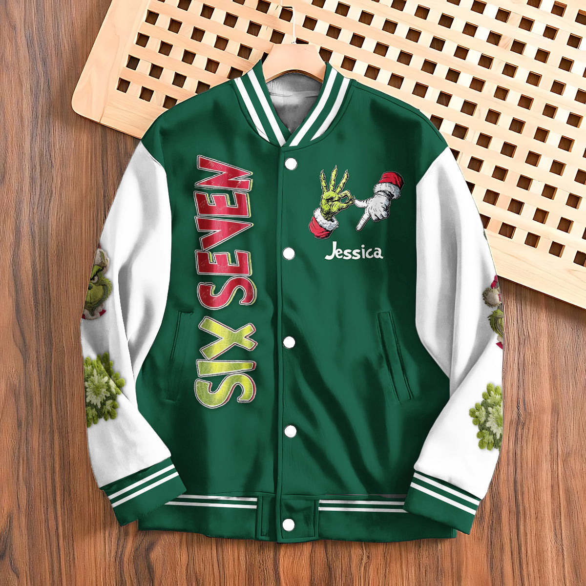 Personalized Christmas Varsity Jacket Custom Name Gift Varsity Jacket GradoCreations
