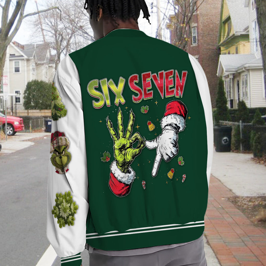 Personalized Christmas Varsity Jacket Custom Name Gift Varsity Jacket GradoCreations