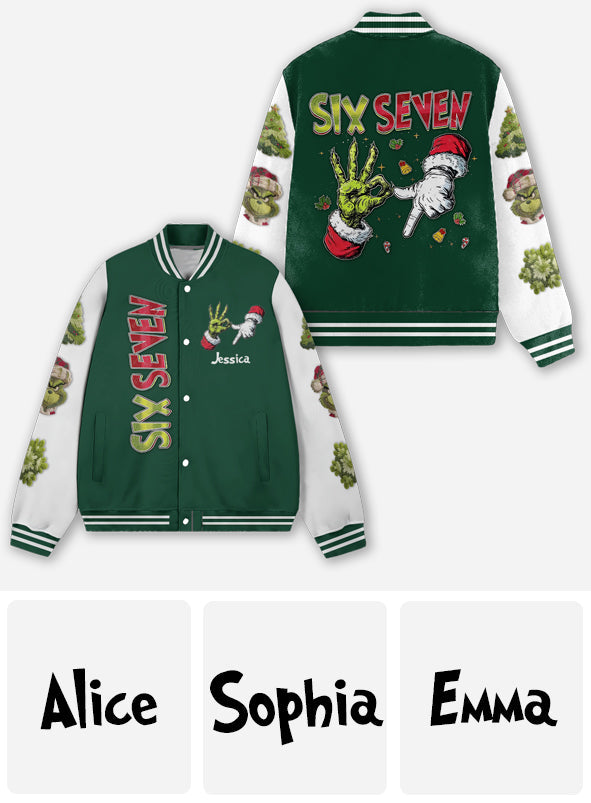 Personalized Christmas Varsity Jacket Custom Name Gift Varsity Jacket GradoCreations