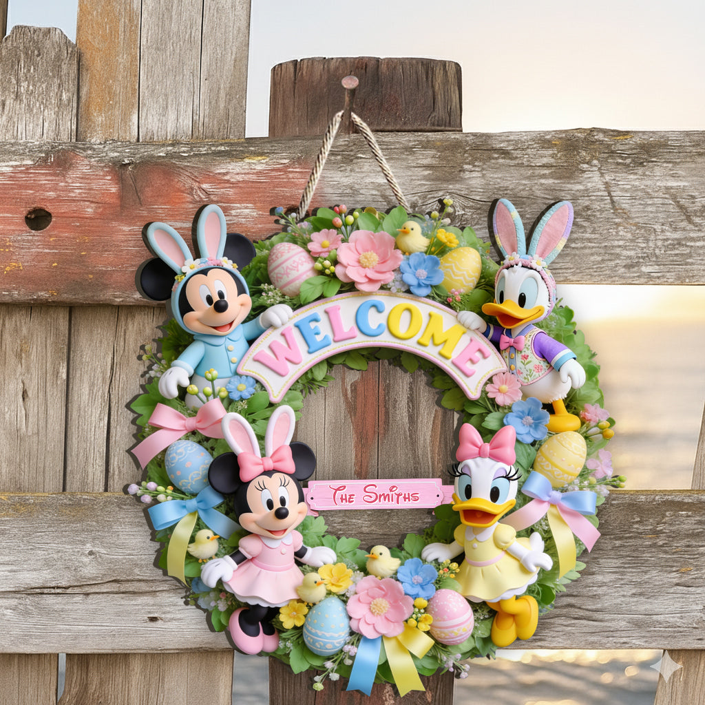 Personalized Easter Mouse Decor Custom Wood Sign Gift Wood Sign GradoCreations