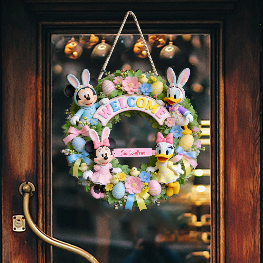 Personalized Easter Mouse Decor Custom Wood Sign Gift Wood Sign GradoCreations