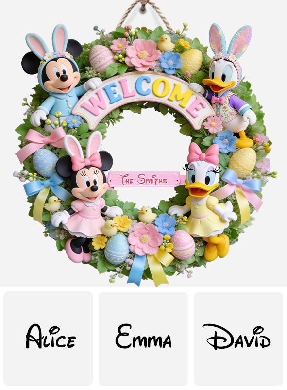 Personalized Easter Mouse Decor Custom Wood Sign Gift Wood Sign GradoCreations