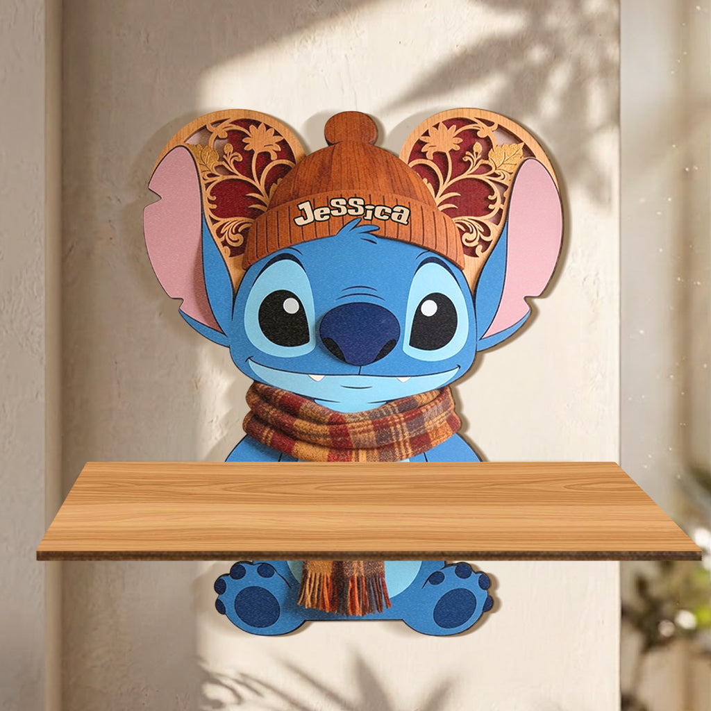 Personalized Ohana Wooden Floating Shelf Custom Name Decor Gift Wooden Floating Shelf GradoCreations