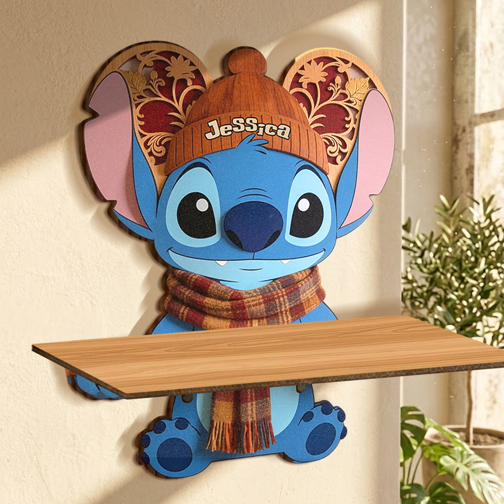 Personalized Ohana Wooden Floating Shelf Custom Name Decor Gift Wooden Floating Shelf GradoCreations