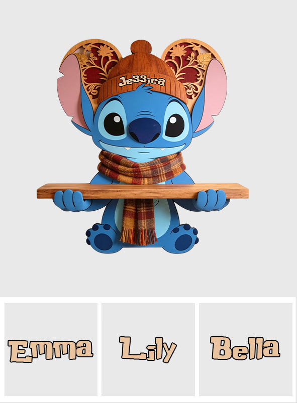 Personalized Ohana Wooden Floating Shelf Custom Name Decor Gift Wooden Floating Shelf GradoCreations