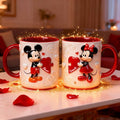 Personalized Cartoon Mouse Couple Matching Mugs for Couples Accent Mug GradoCreations