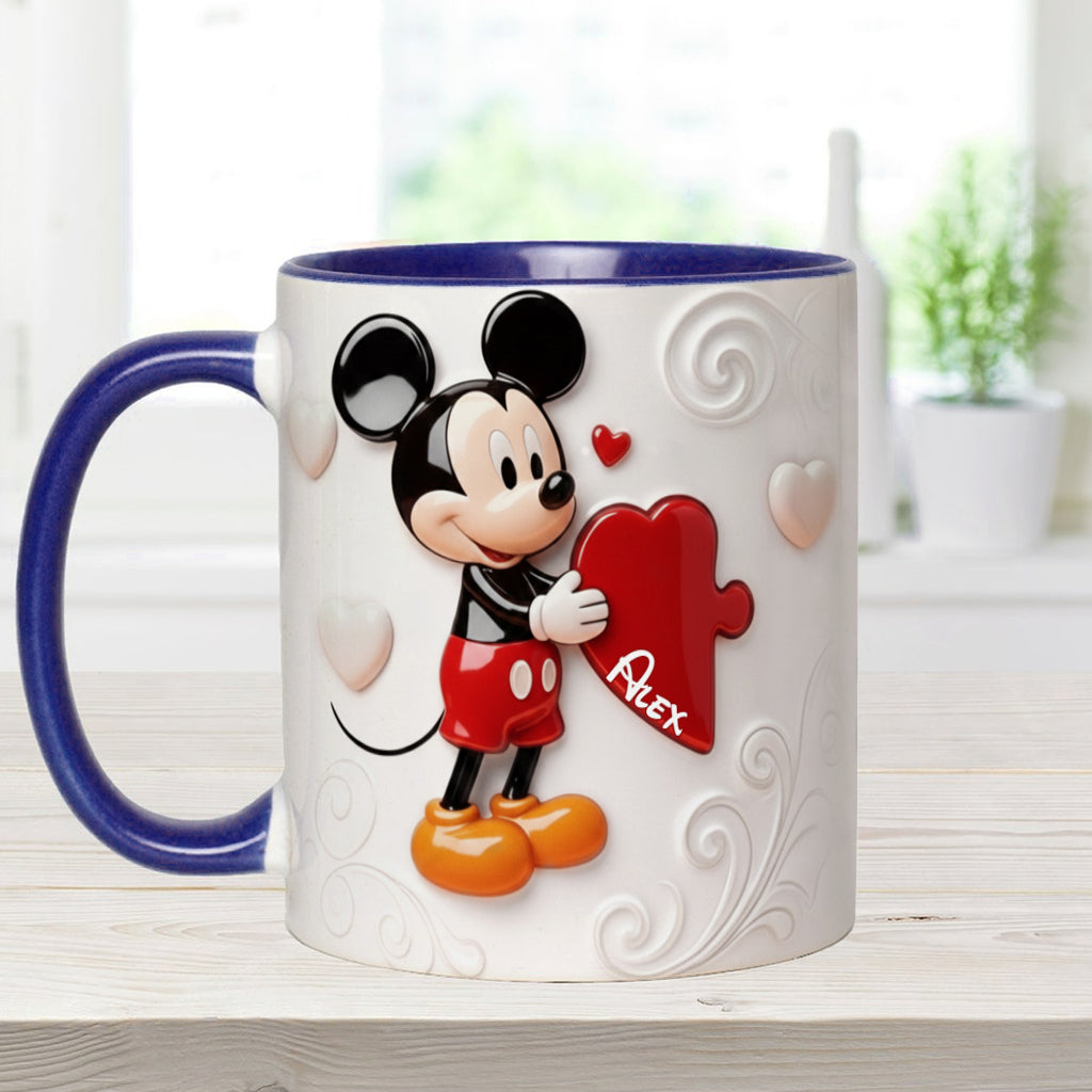 Personalized Cartoon Mouse Couple Matching Mugs for Couples Accent Mug GradoCreations