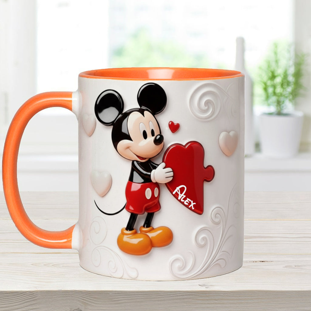 Personalized Cartoon Mouse Couple Matching Mugs for Couples Accent Mug GradoCreations