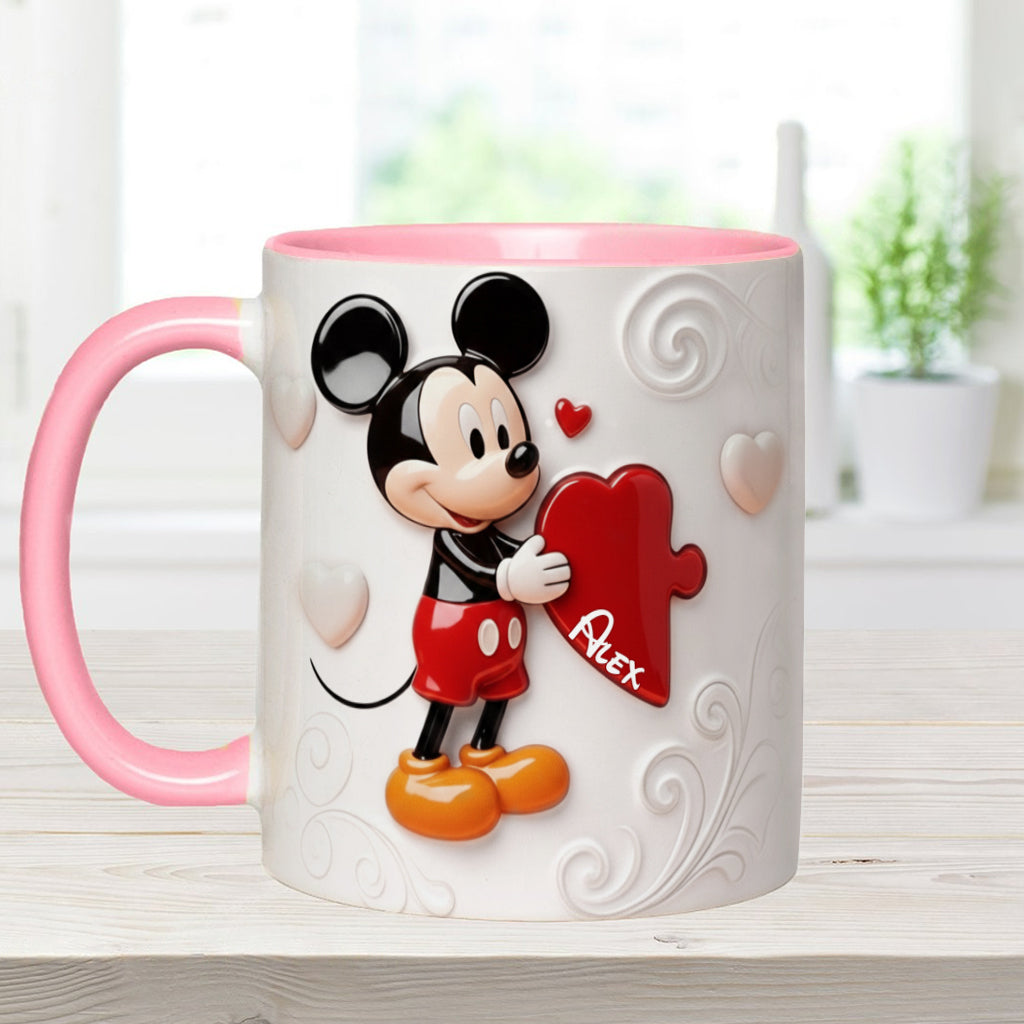 Personalized Cartoon Mouse Couple Matching Mugs for Couples Accent Mug GradoCreations