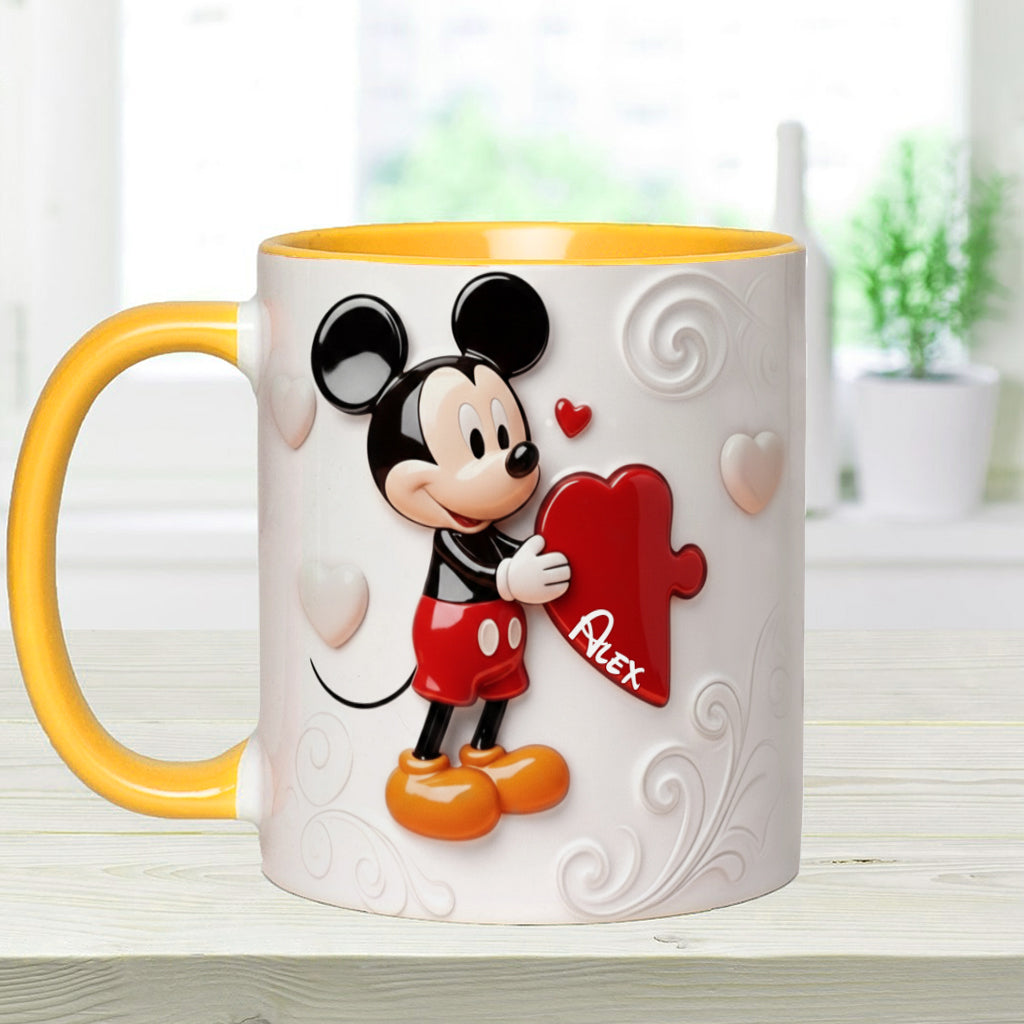 Personalized Cartoon Mouse Couple Matching Mugs for Couples Accent Mug GradoCreations