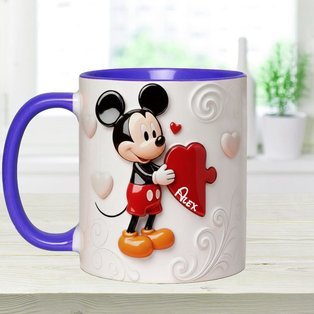 Personalized Cartoon Mouse Couple Matching Mugs for Couples Accent Mug GradoCreations