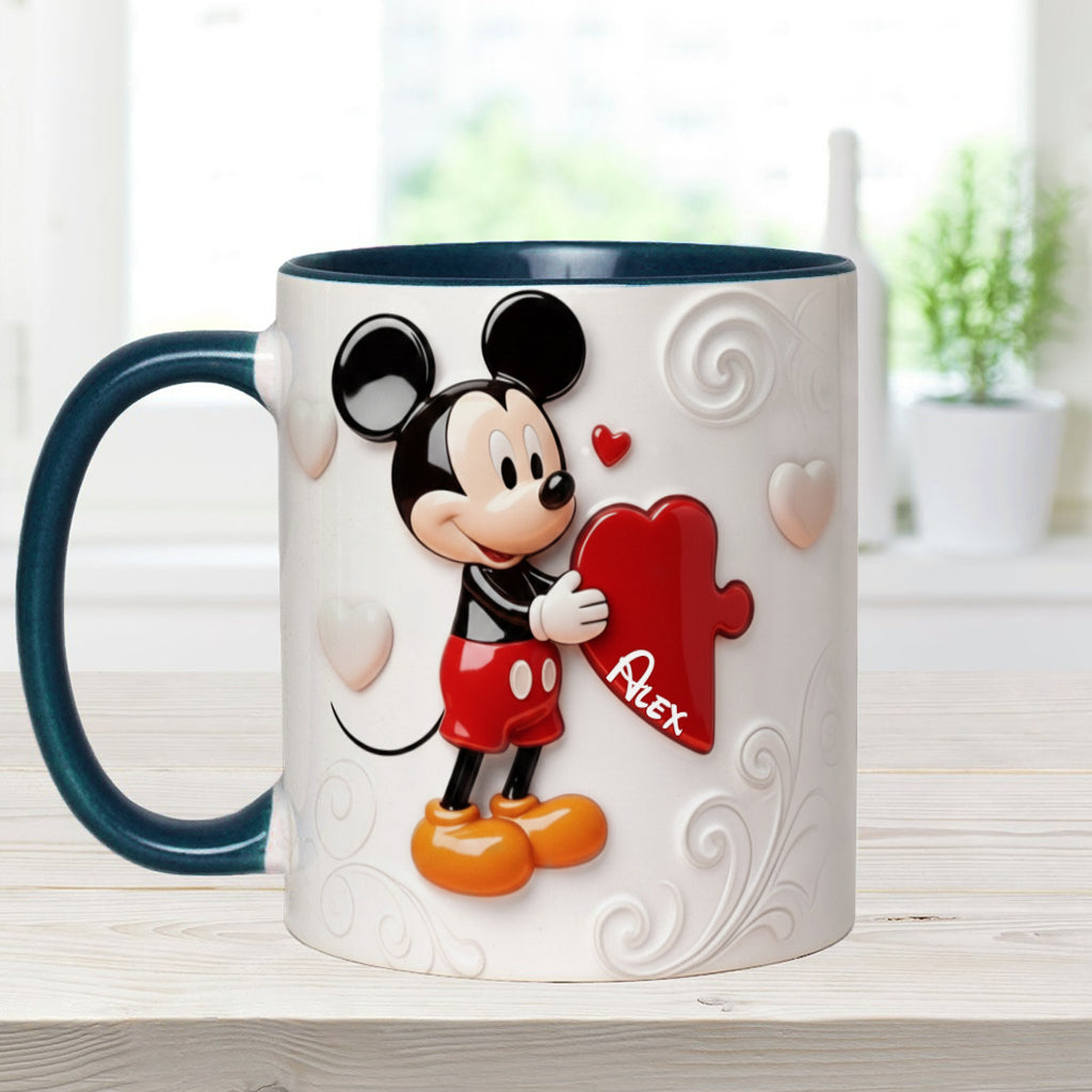 Personalized Cartoon Mouse Couple Matching Mugs for Couples Accent Mug GradoCreations