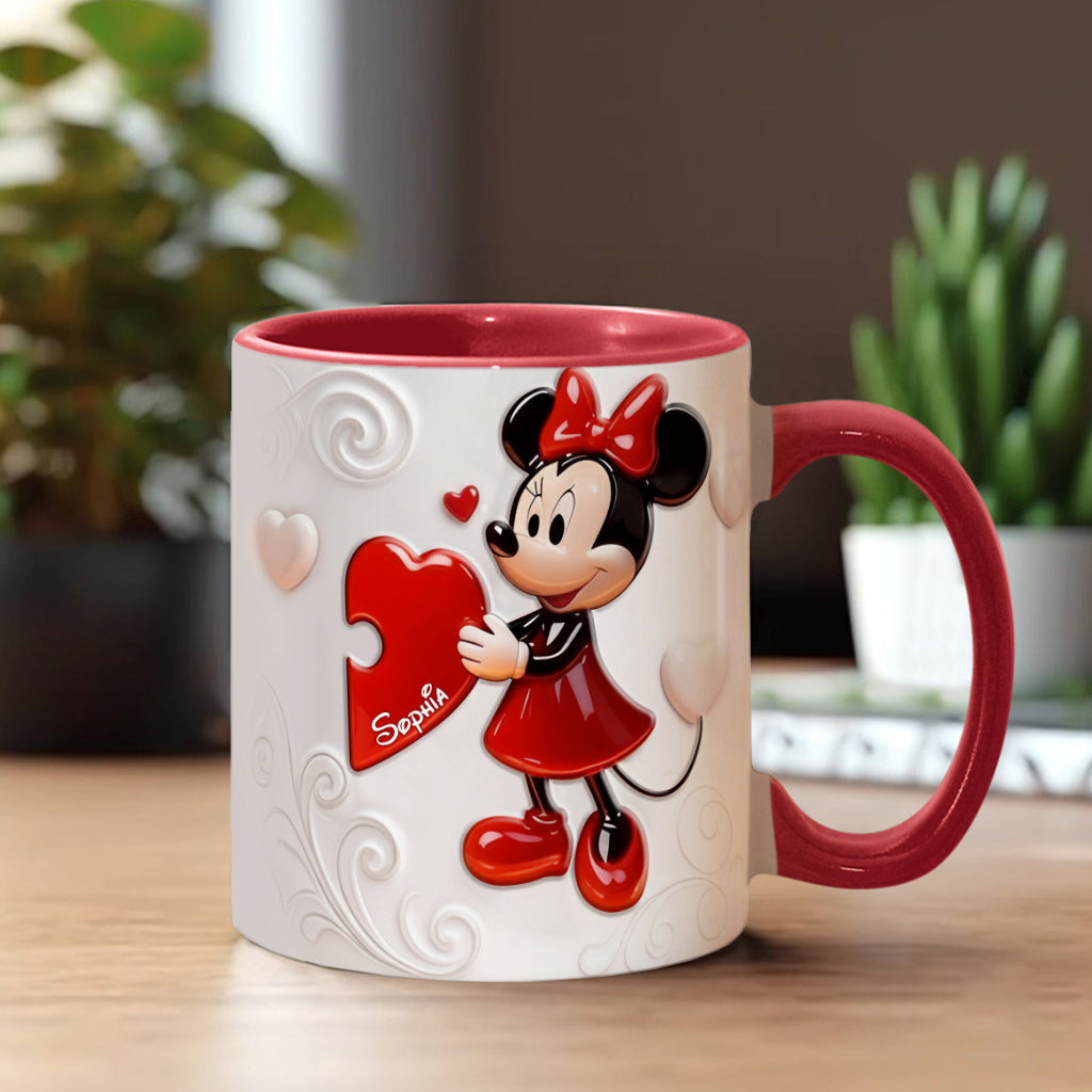 Personalized Cartoon Mouse Couple Matching Mugs for Couples Accent Mug GradoCreations