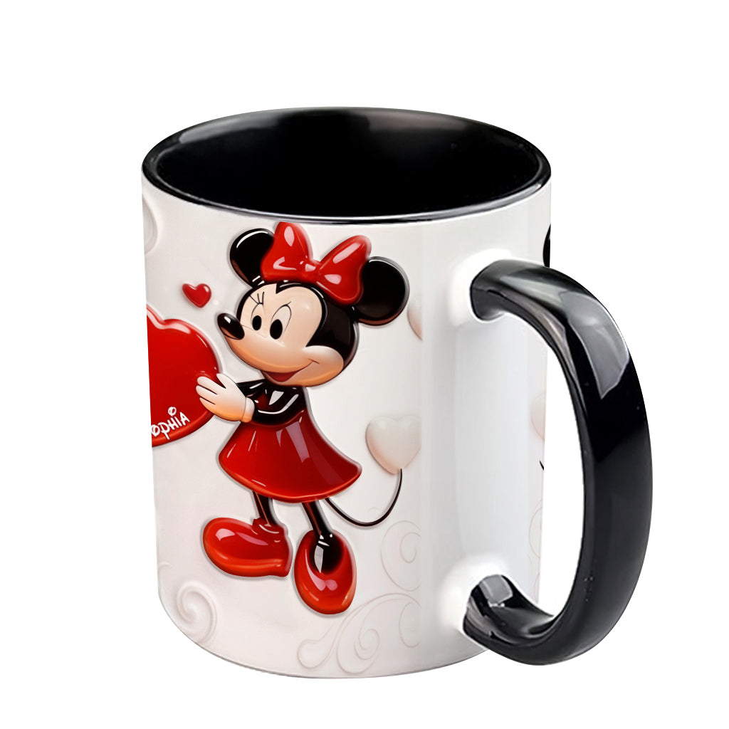 Personalized Cartoon Mouse Couple Matching Mugs for Couples Accent Mug GradoCreations
