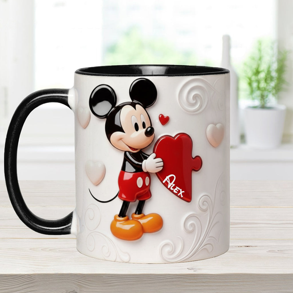 Personalized Cartoon Mouse Couple Matching Mugs for Couples Accent Mug GradoCreations