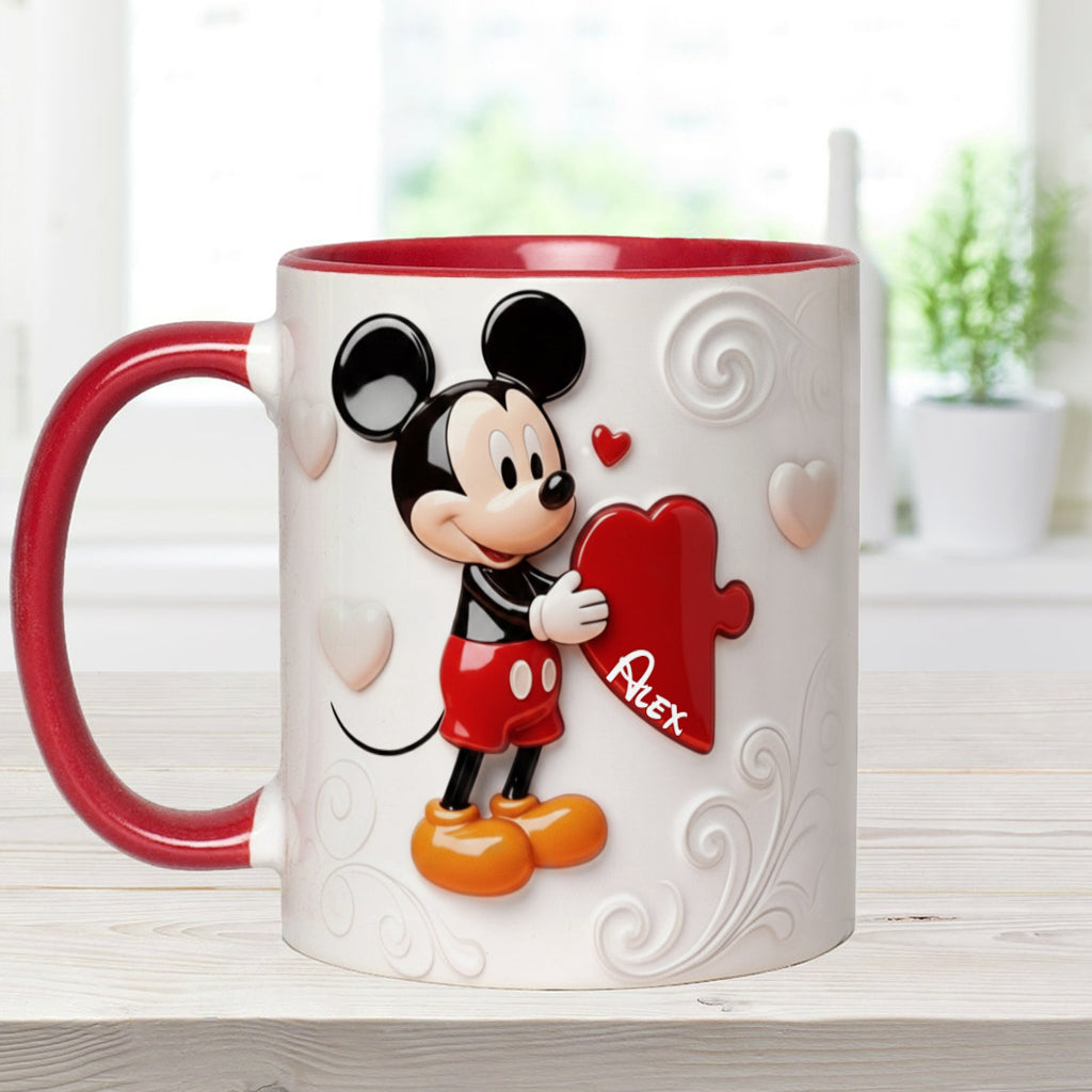 Personalized Cartoon Mouse Couple Matching Mugs for Couples Accent Mug GradoCreations