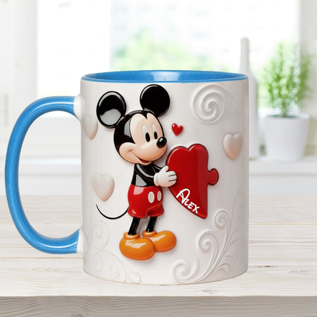 Personalized Cartoon Mouse Couple Matching Mugs for Couples Accent Mug GradoCreations