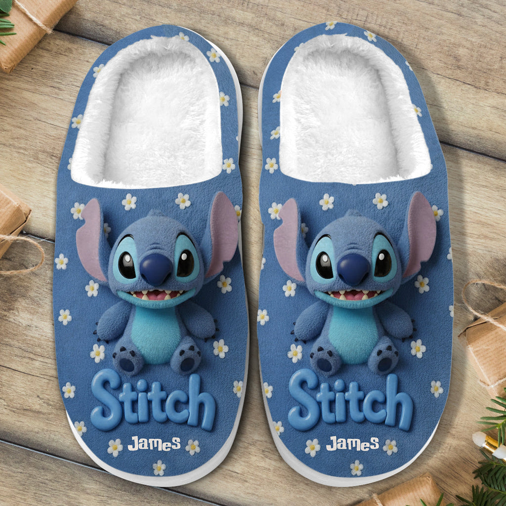 Personalized Fluffy Monster Slippers Custom Name Gift for Kids Slippers GradoCreations