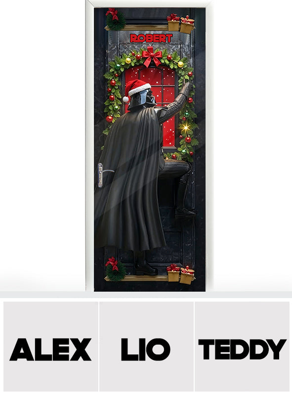 Personalized Christmas Door Sticker 3D Mural Decor Gift Door Sticker GradoCreations