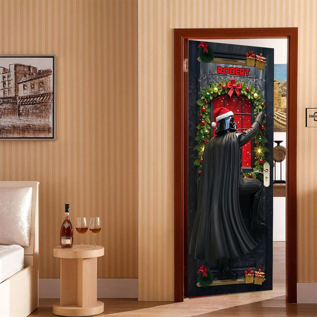 Personalized Christmas Door Sticker 3D Mural Decor Gift Door Sticker GradoCreations