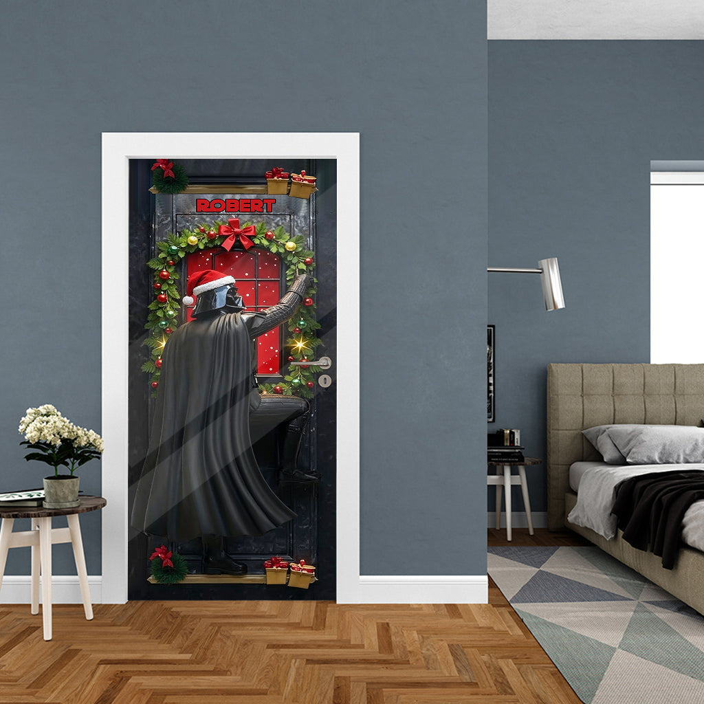 Personalized Christmas Door Sticker 3D Mural Decor Gift Door Sticker GradoCreations