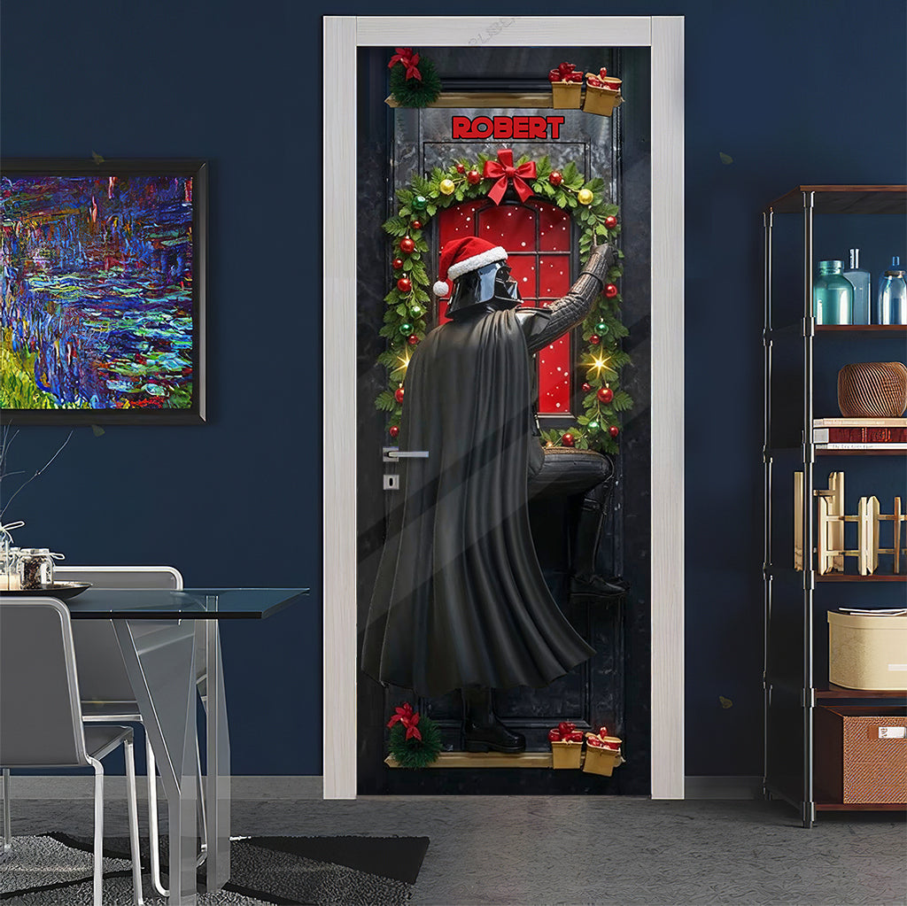 Personalized Christmas Door Sticker 3D Mural Decor Gift Door Sticker GradoCreations
