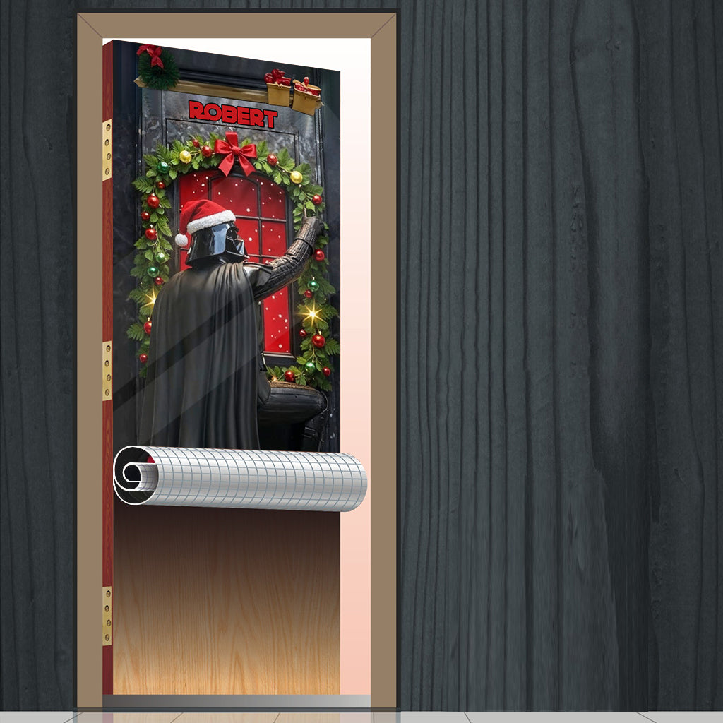 Personalized Christmas Door Sticker 3D Mural Decor Gift Door Sticker GradoCreations