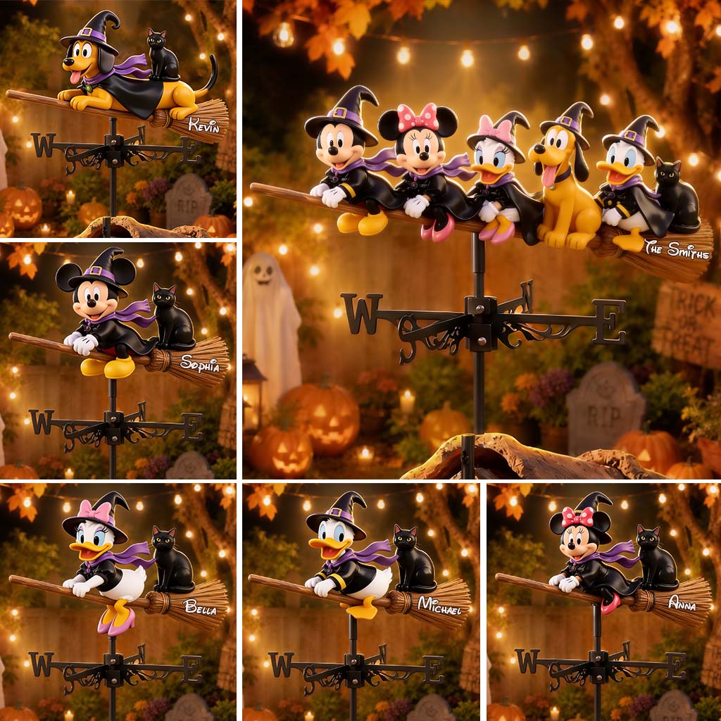 Personalized Halloween Weather Vane Custom Family Name Decor Gift Weather Vane GradoCreations