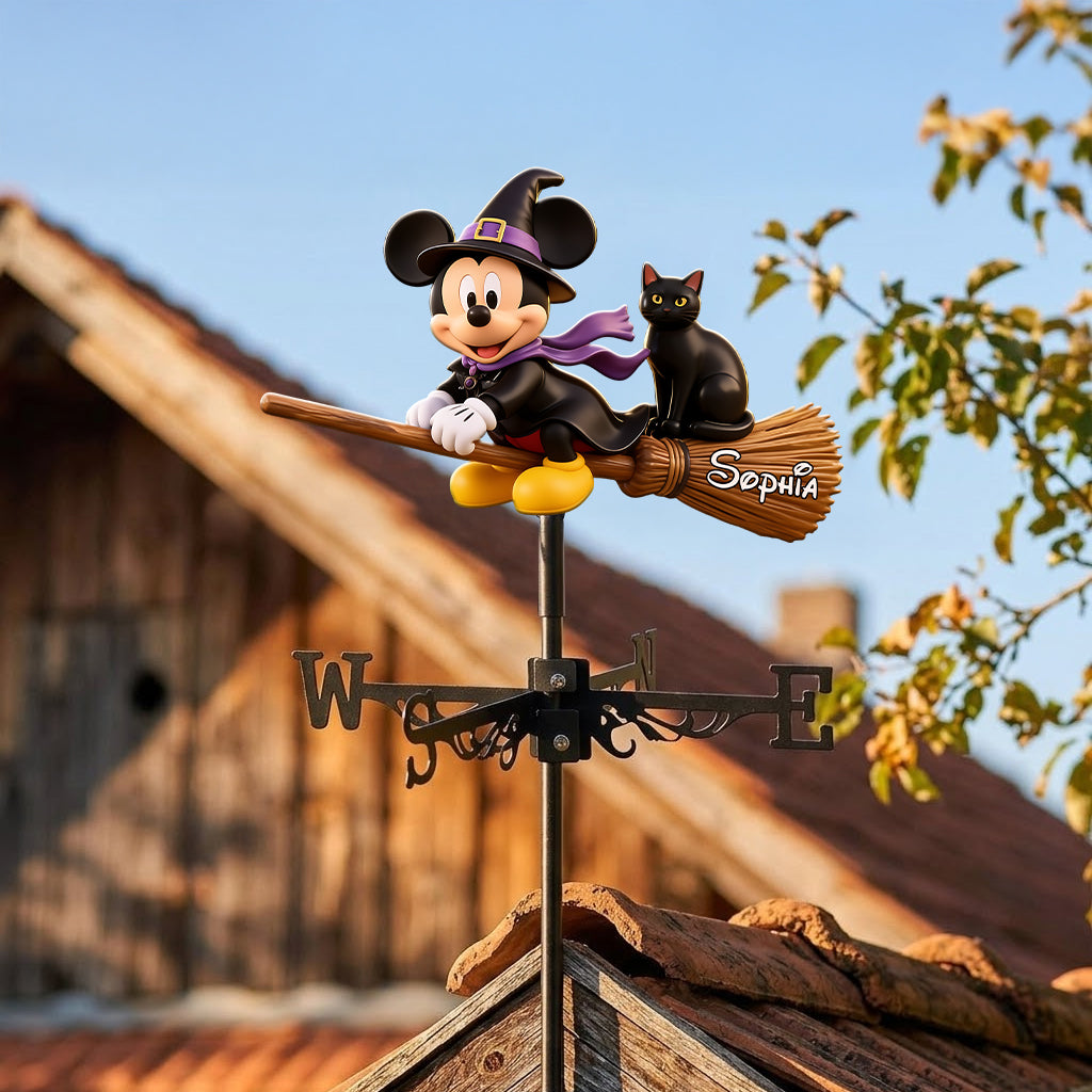 Personalized Halloween Mouse Weather Vane with Custom Names Weather Vane GradoCreations