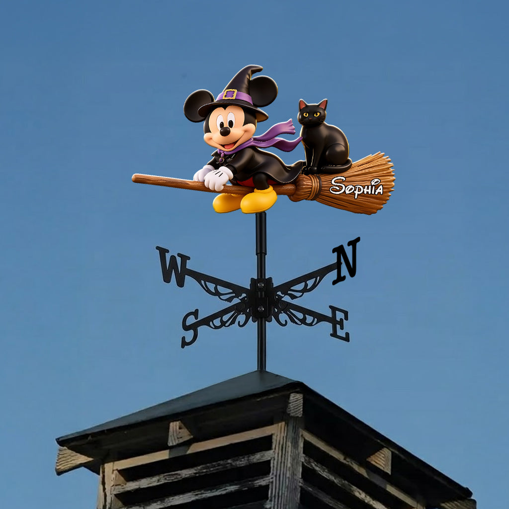 Personalized Halloween Mouse Weather Vane with Custom Names Weather Vane GradoCreations