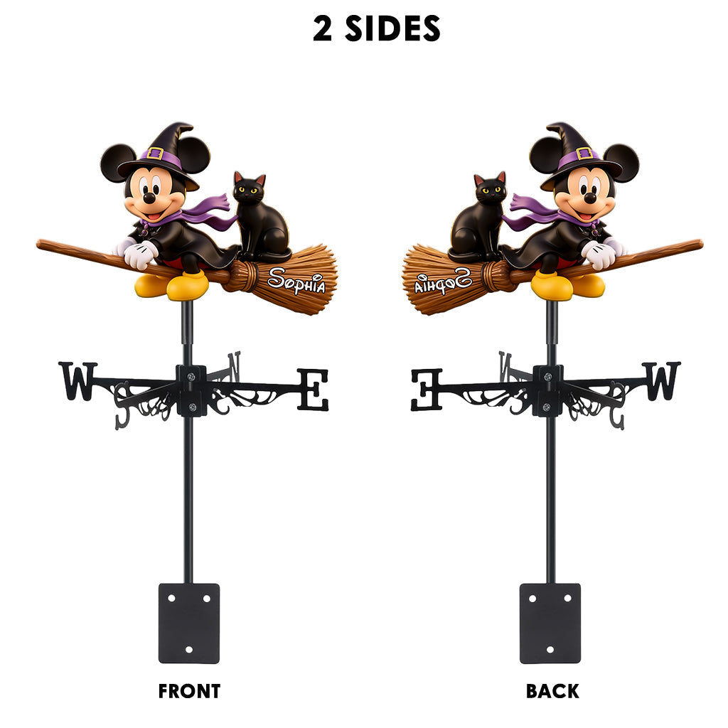 Personalized Halloween Mouse Weather Vane with Custom Names Weather Vane GradoCreations