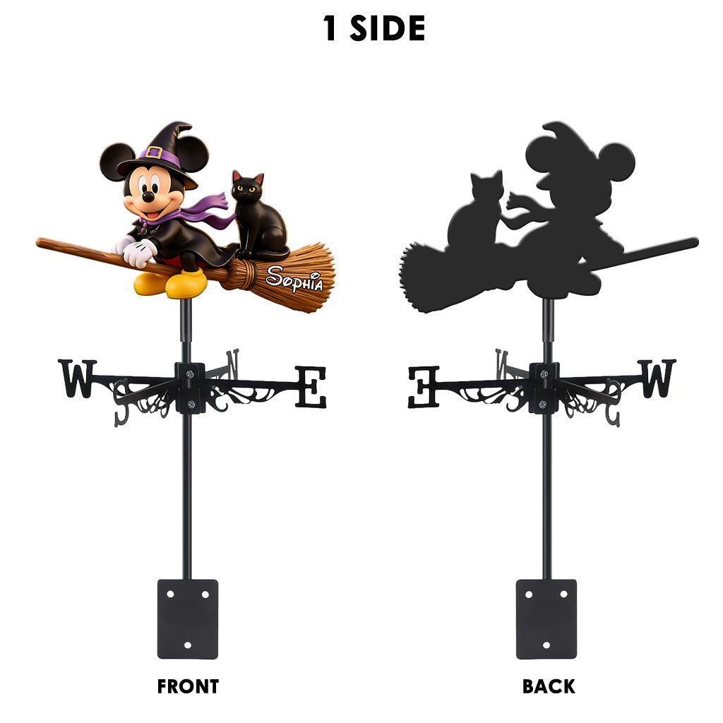 Personalized Halloween Mouse Weather Vane with Custom Names Weather Vane GradoCreations
